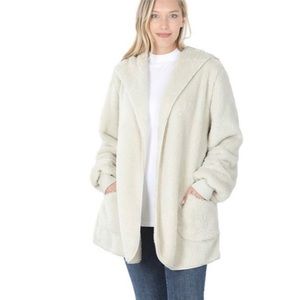 Ivory Teddy Sherpa Cardigan